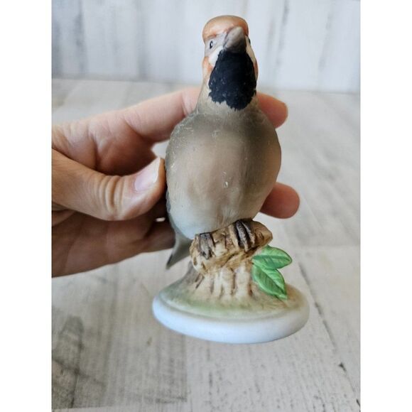Lefton 6606 waxwing Bird figurine porcelain vintage statue realistic lifelike‎ - Picture 8 of 9